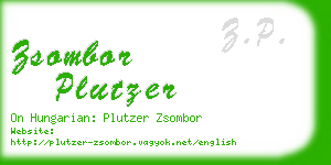 zsombor plutzer business card